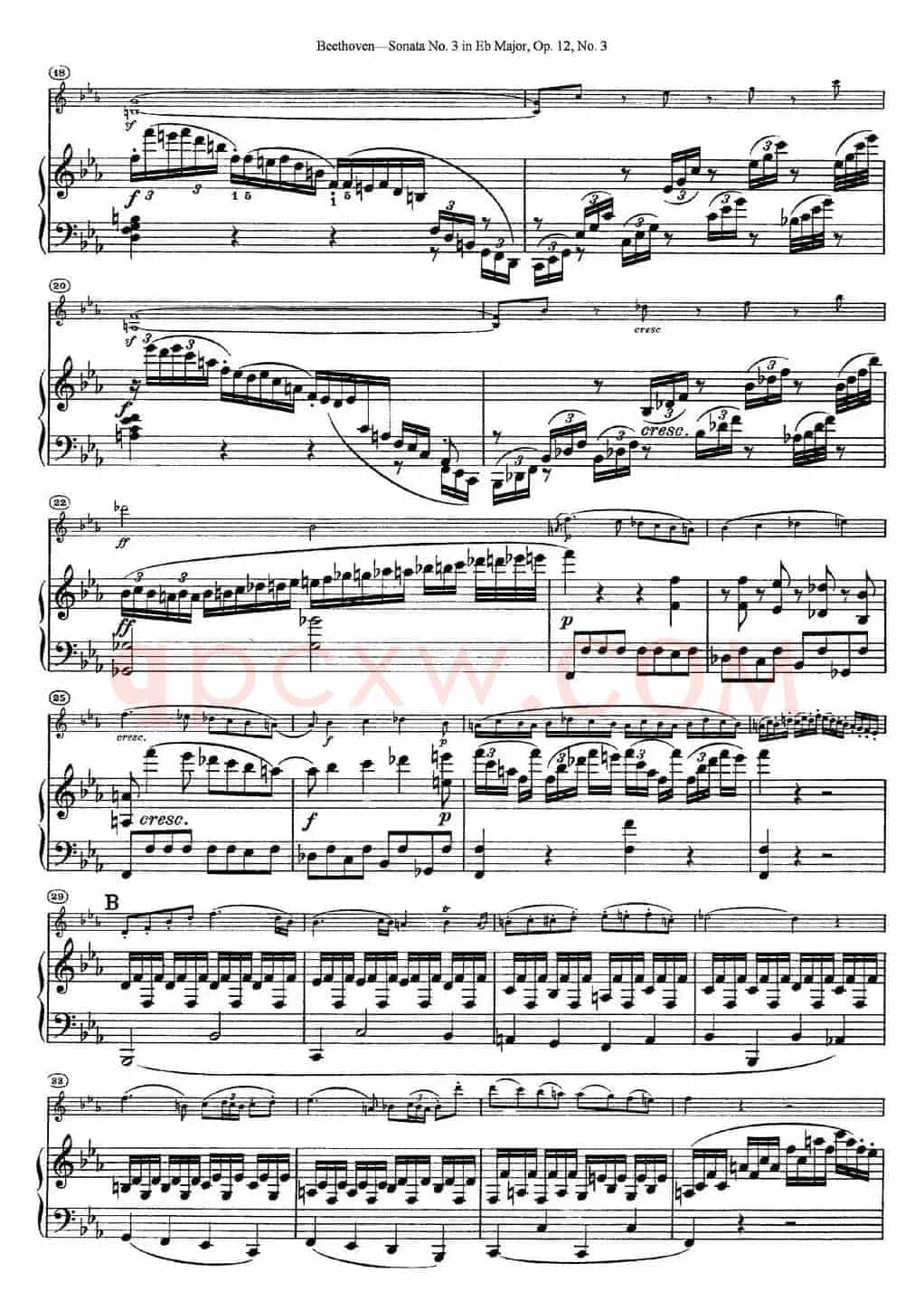 Violin Sonata No.3 in Eb Major Op.12 No.3（小提琴+钢琴伴奏）