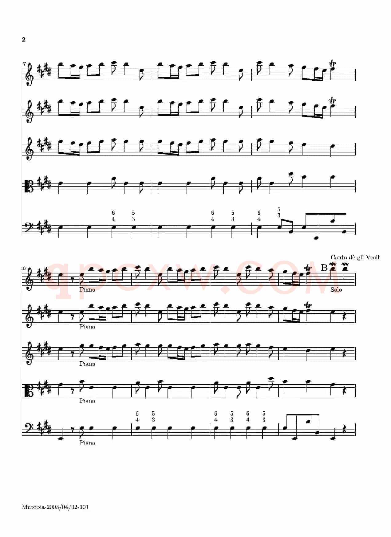La Primavera·Spring（四季·春）（弦乐协奏曲总谱）