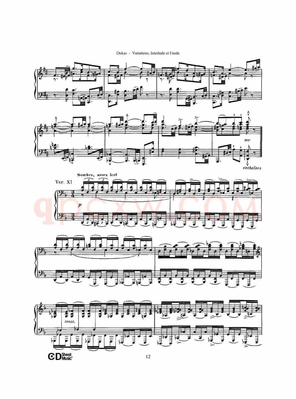 Variations, Interlude & Finale on theme de Rameau(拉摩主题变奏曲、间奏曲和终曲·第一部分)