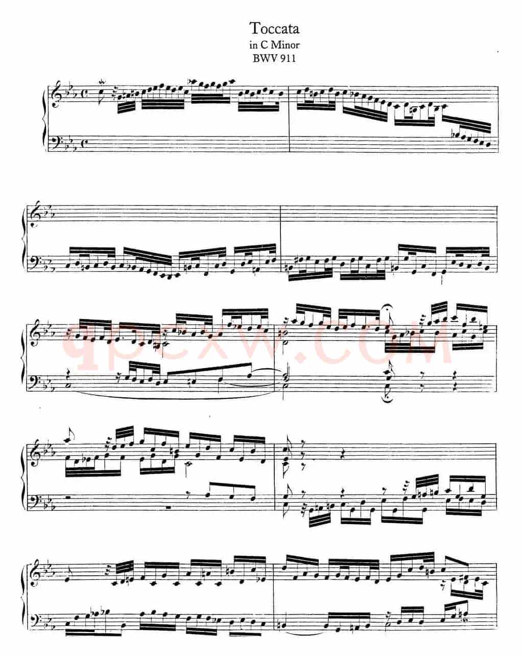 Toccata BWV 911（7首托卡塔·No.2 c小调）
