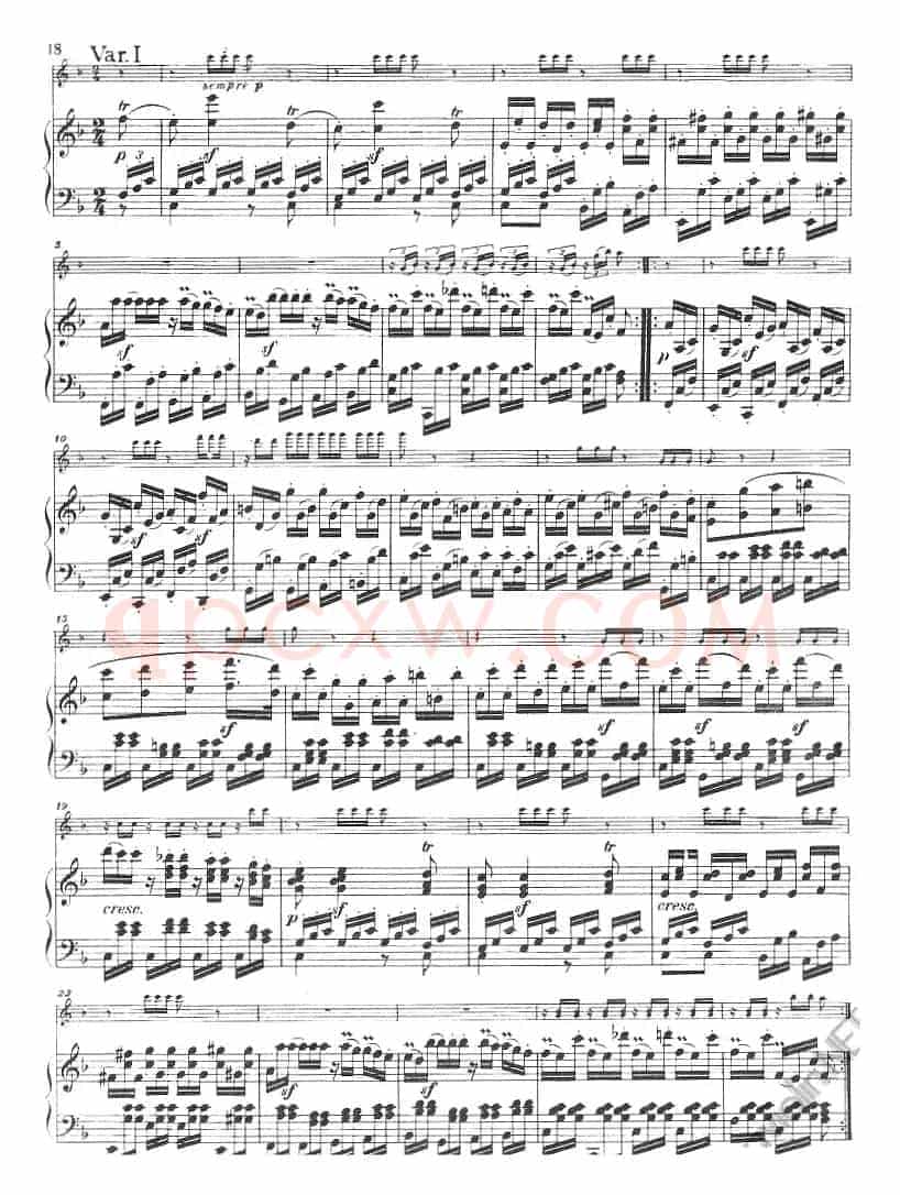 献给好友鲁道尔夫·克鲁采：奏鸣曲（A大调、小提琴+钢琴伴奏）