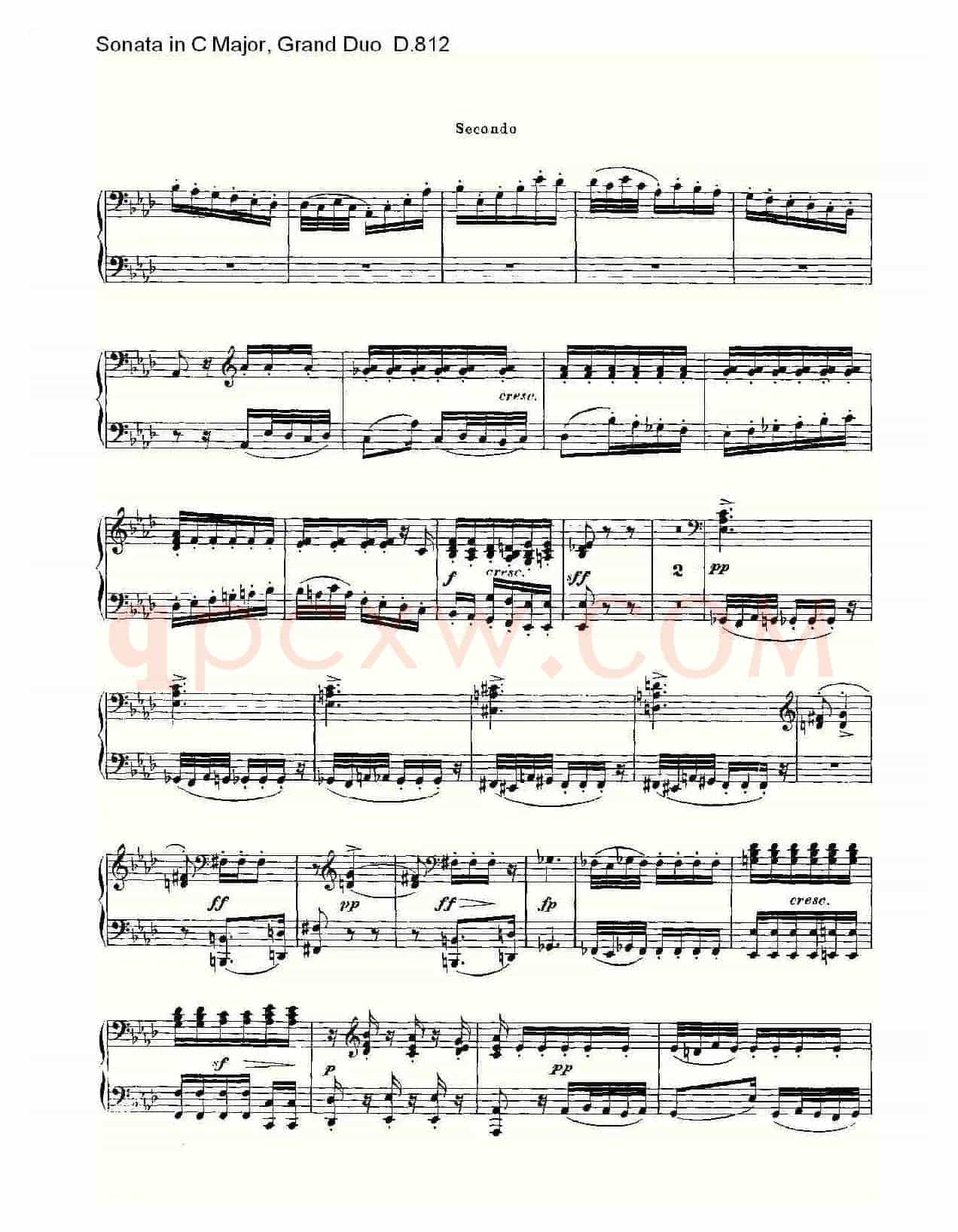 Sonata in C Major, Grand Duo D.812(C大调奏鸣曲,盛大的二重奏 )