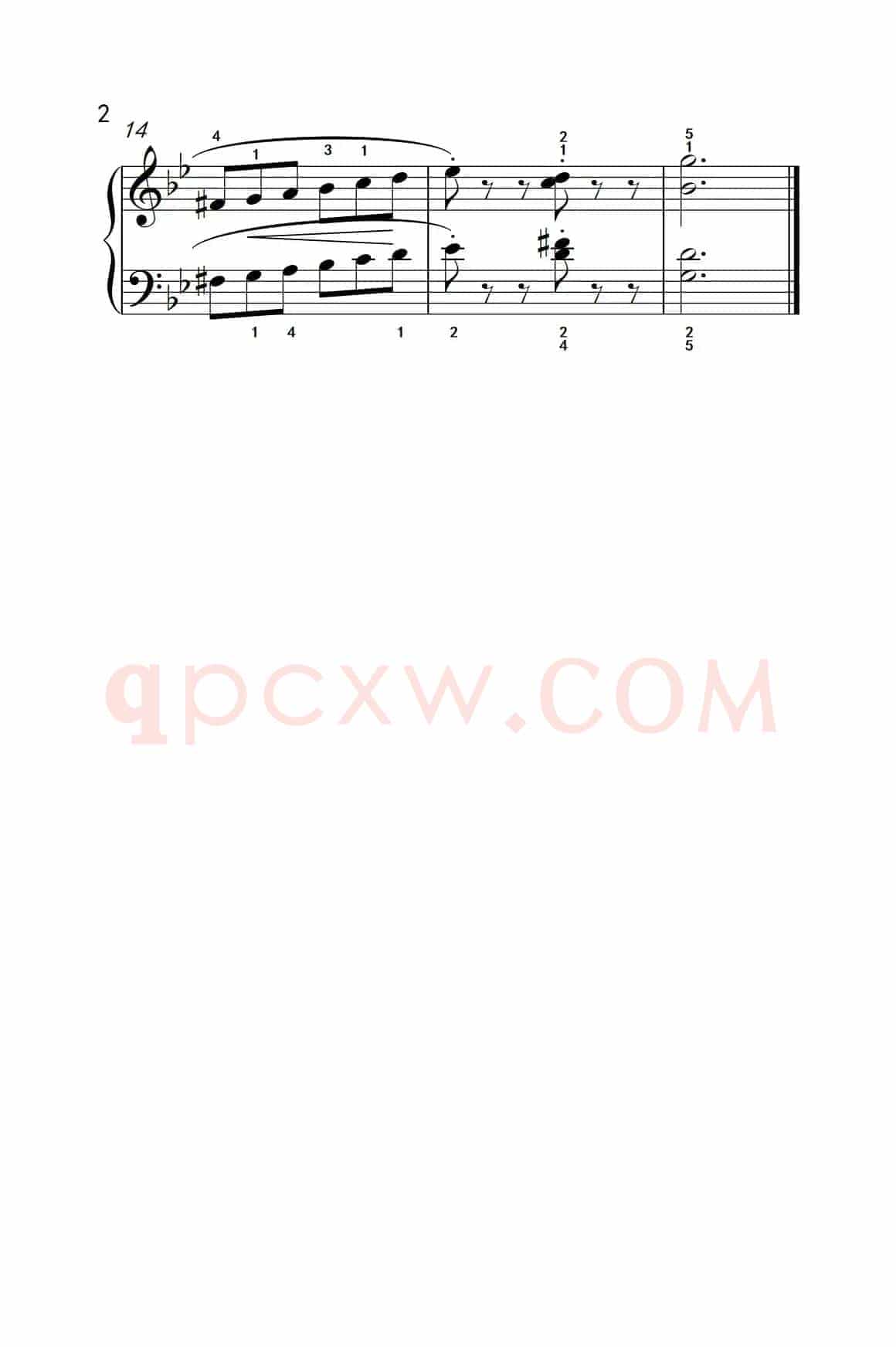 g小调练习曲（约翰·汤普森 成人钢琴教程 第三册）