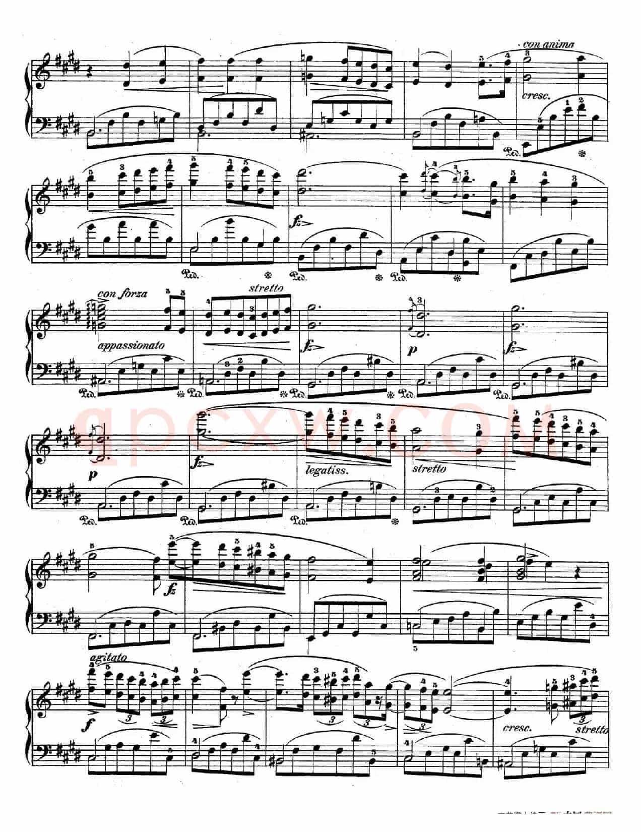e小调第一钢琴协奏曲 Op.11(钢琴独奏版·第一乐章)