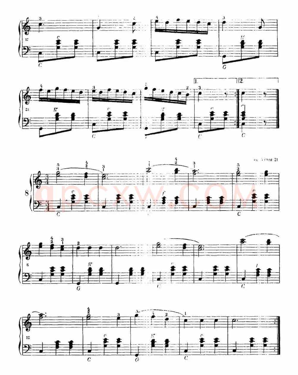 《车尔尼手风琴练习曲集》第Ⅰ册 （第1—9首）