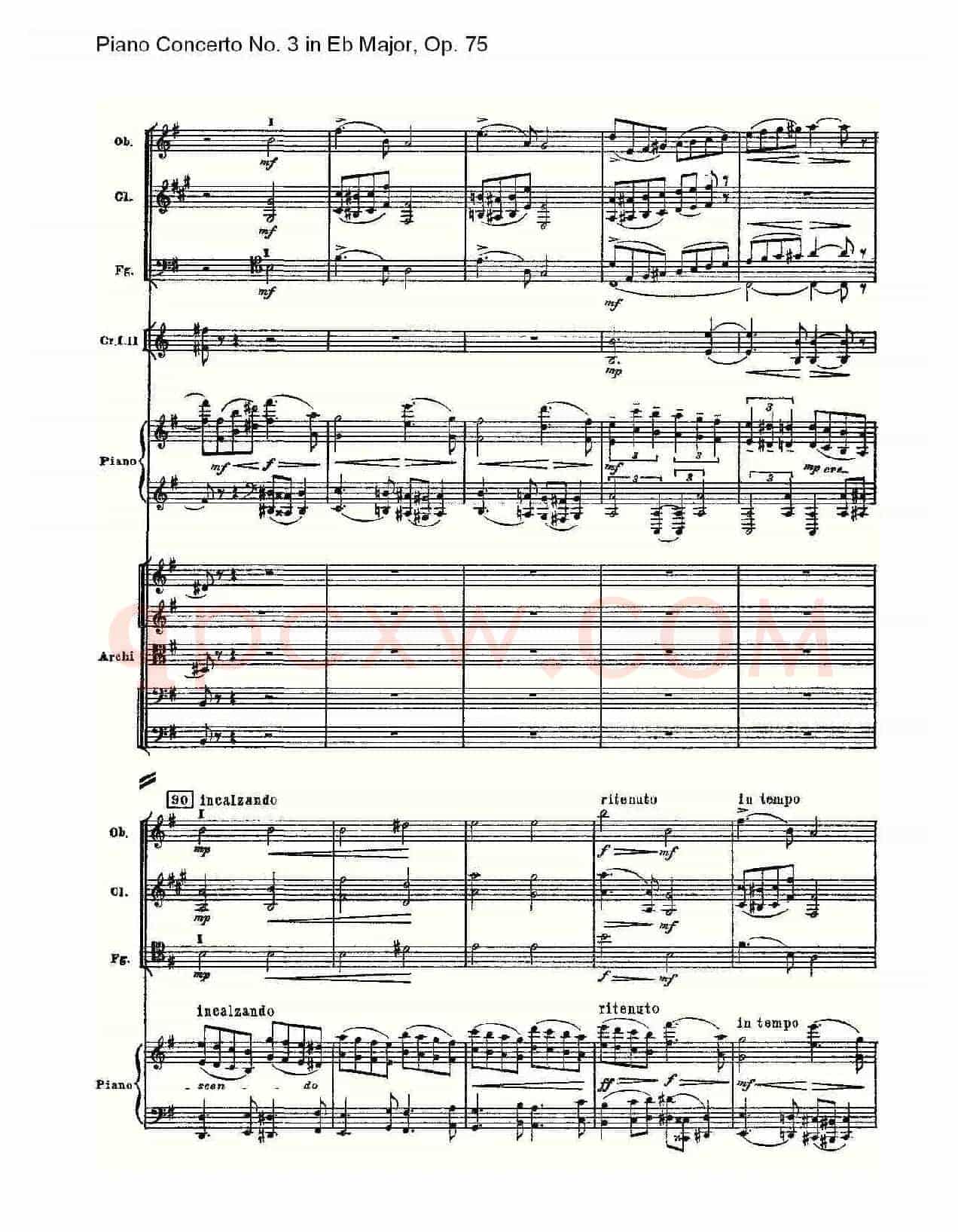 Piano Concerto No.3 in Eb Major,Op.75(Eb大调第三钢琴协奏曲)