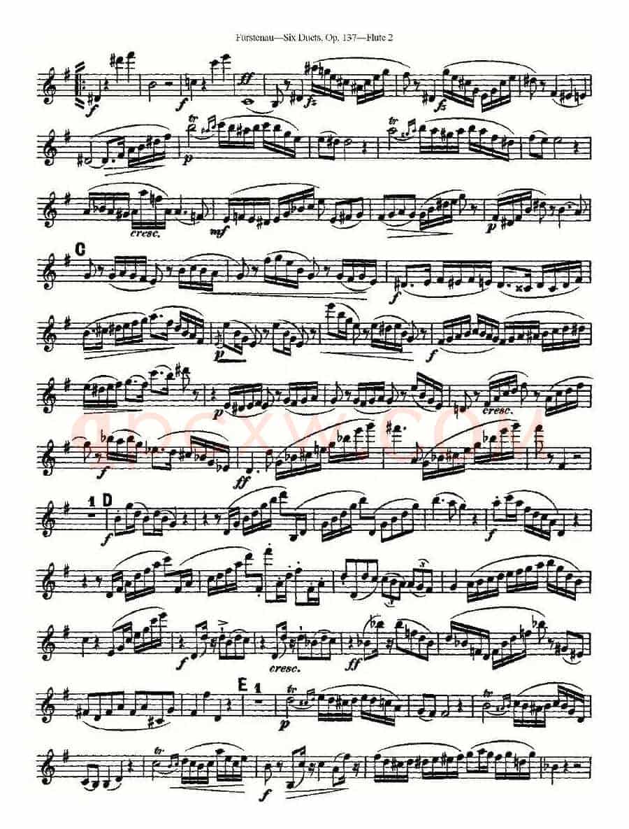 Six Duets, Op.137 之二（二重奏 六首作品 137号）
