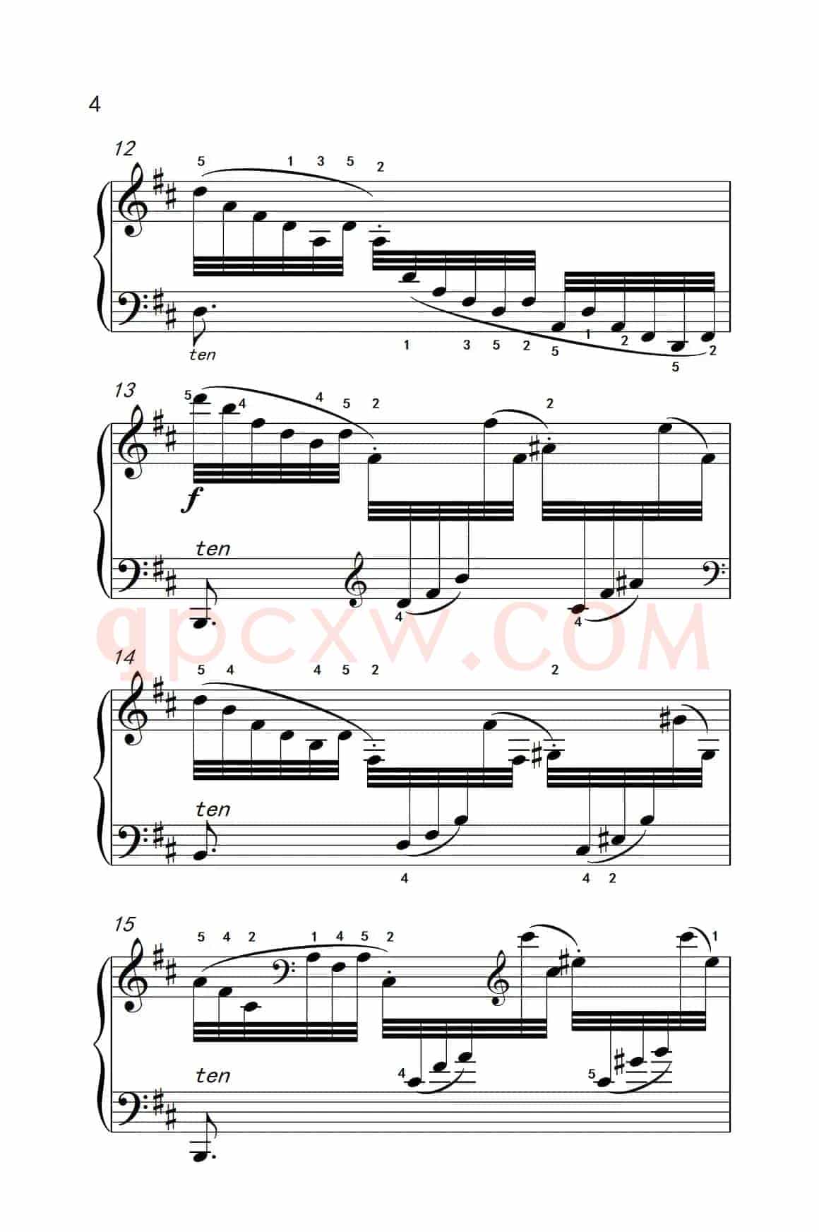 第六级 2.练习曲（中央音乐学院 钢琴（业余）考级教程 4-6级）