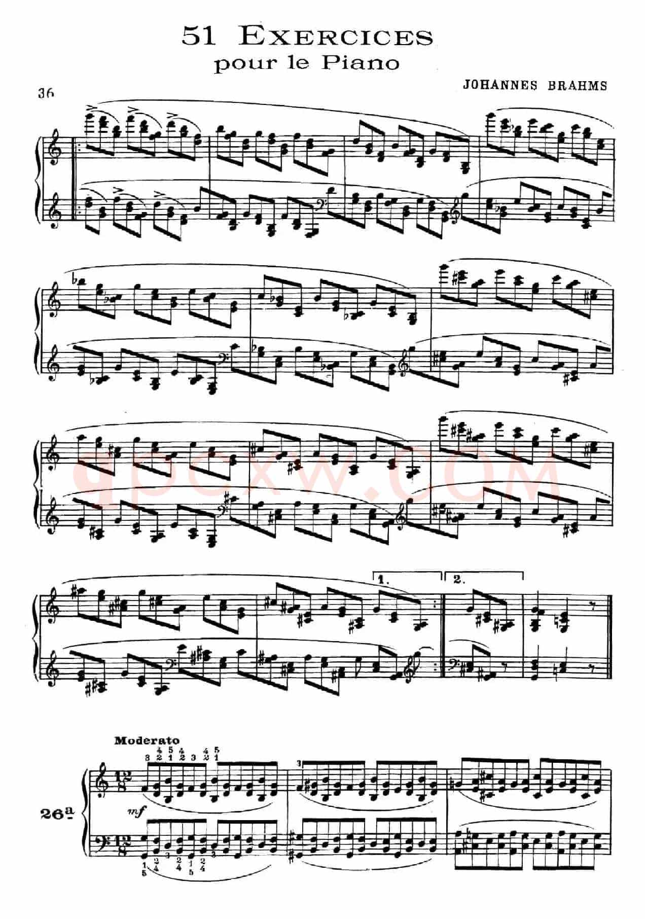 51 Exercises, WoO 6(51首钢琴练习 26—30)