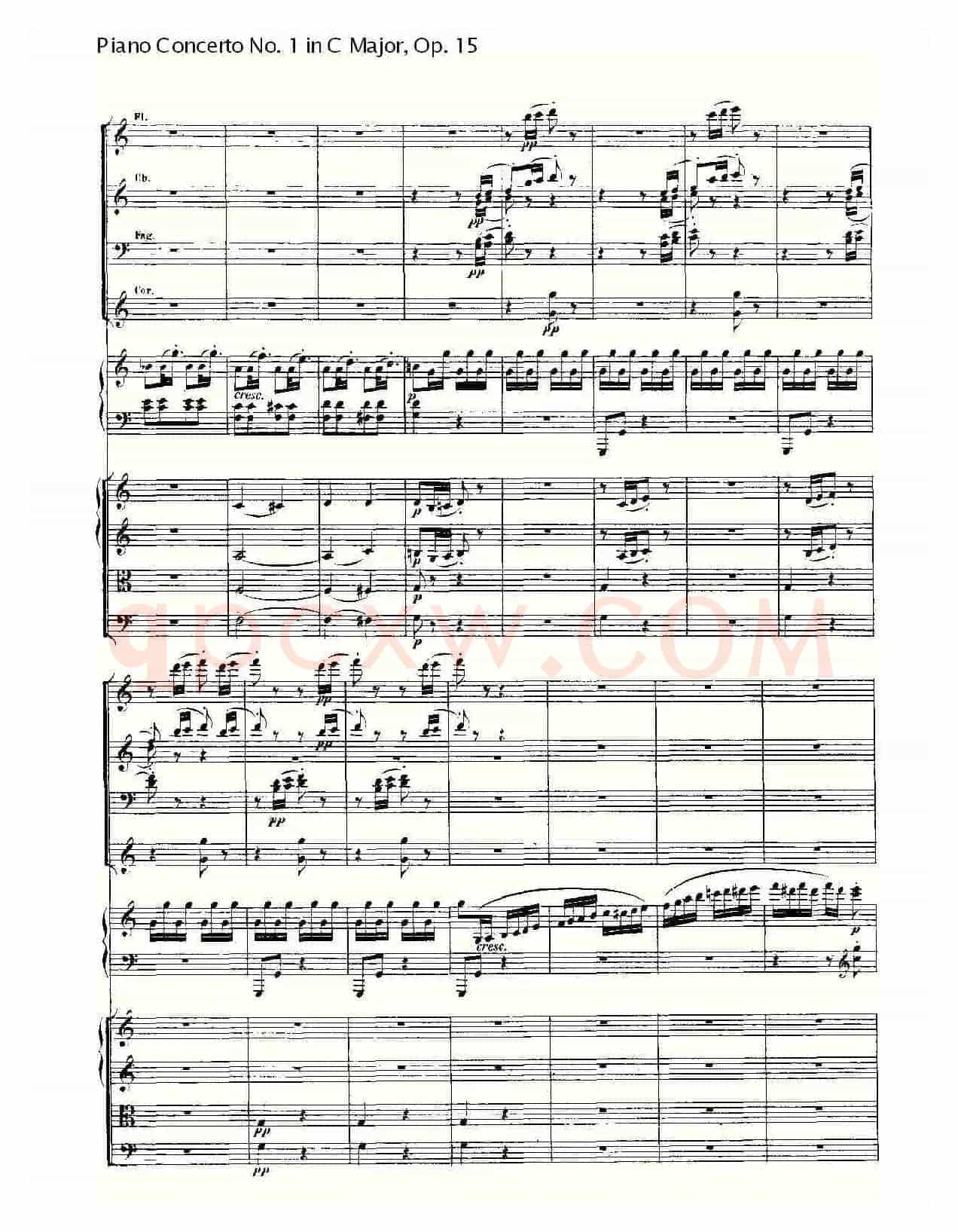 C大调钢琴第一协奏曲 Op.15 第三乐章