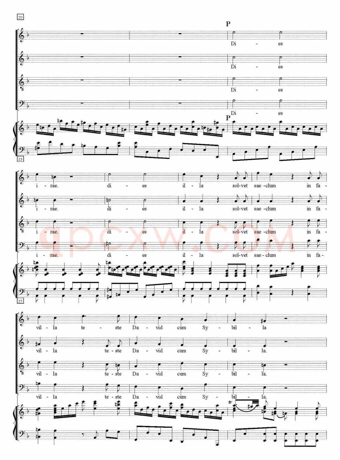 N°2 Dies irae（萨克斯四重奏+钢琴伴奏）