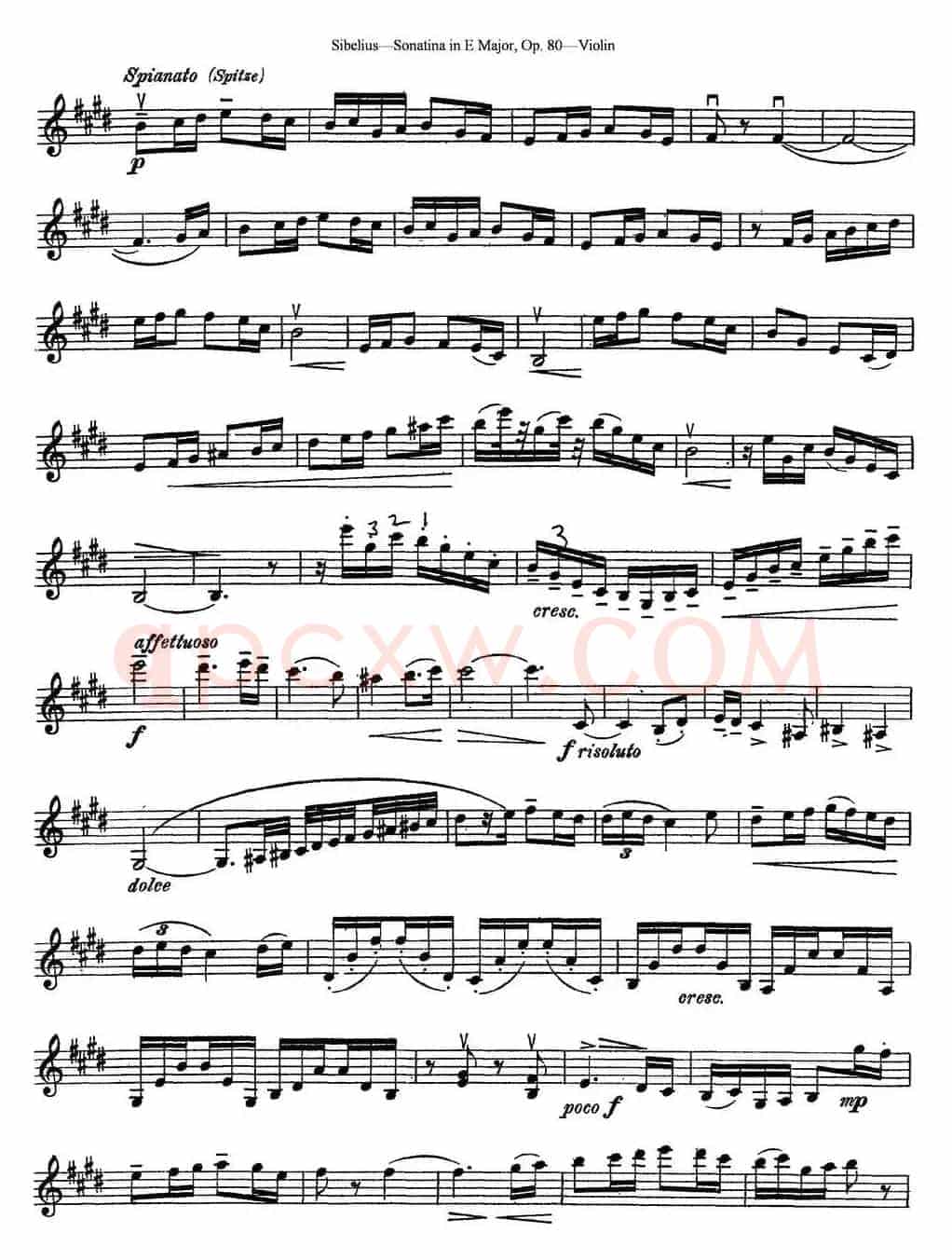 Violin Sonatina in E Major Op.80