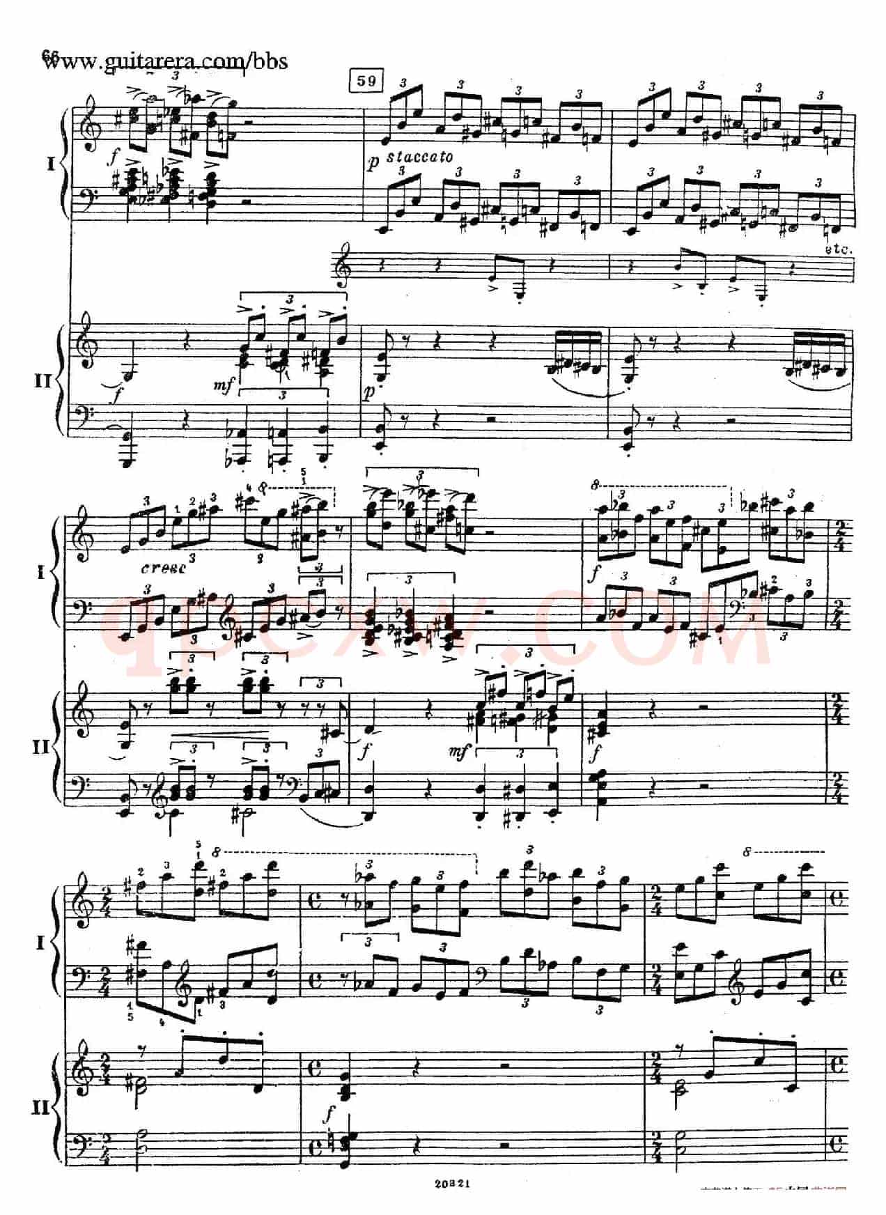 Rhapsody On A Theme Of Paganini Op.43(帕格尼尼主题狂想曲·双钢琴)(P61——87)
