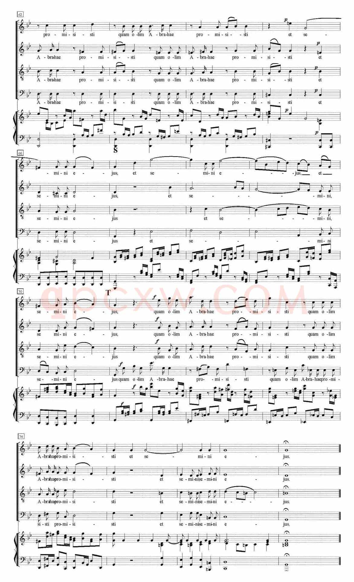 N°8 Domine Jesu（萨克斯四重奏+钢琴伴奏）