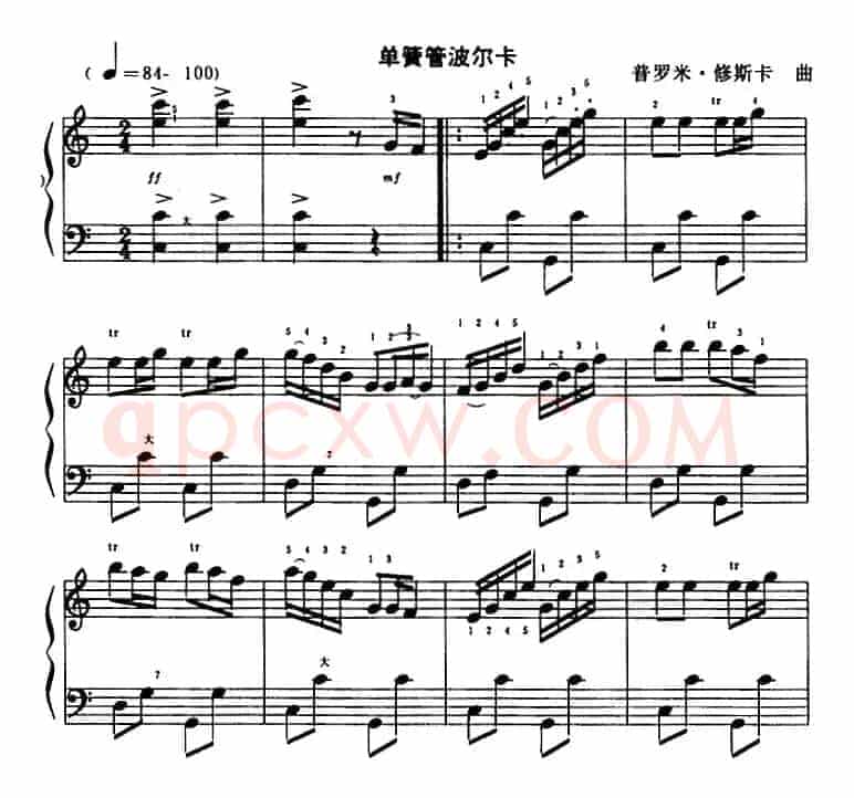 单簧管波尔卡（4个版本）