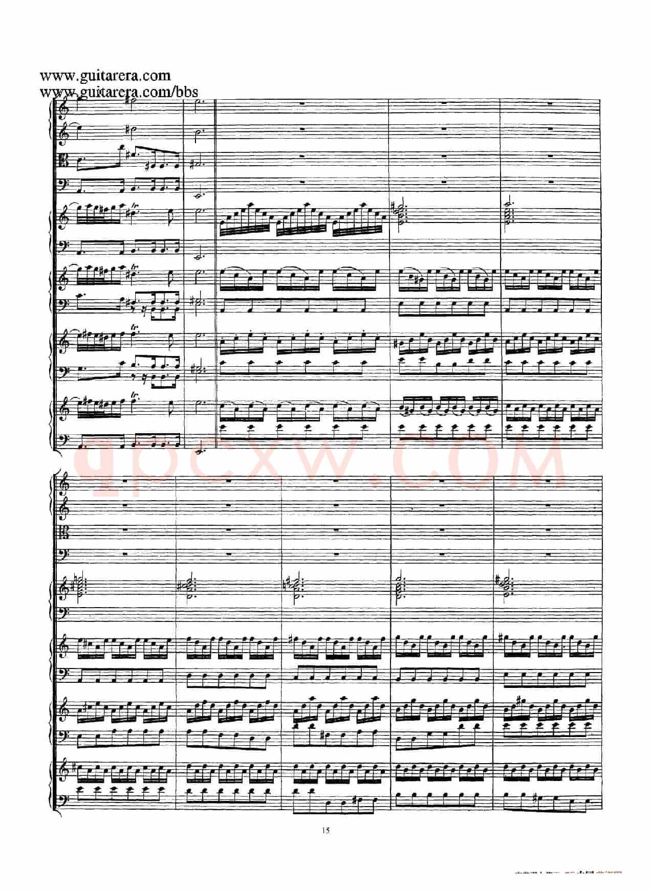 为四架古钢琴而作的a小调协奏曲 BWV 1065(总谱)