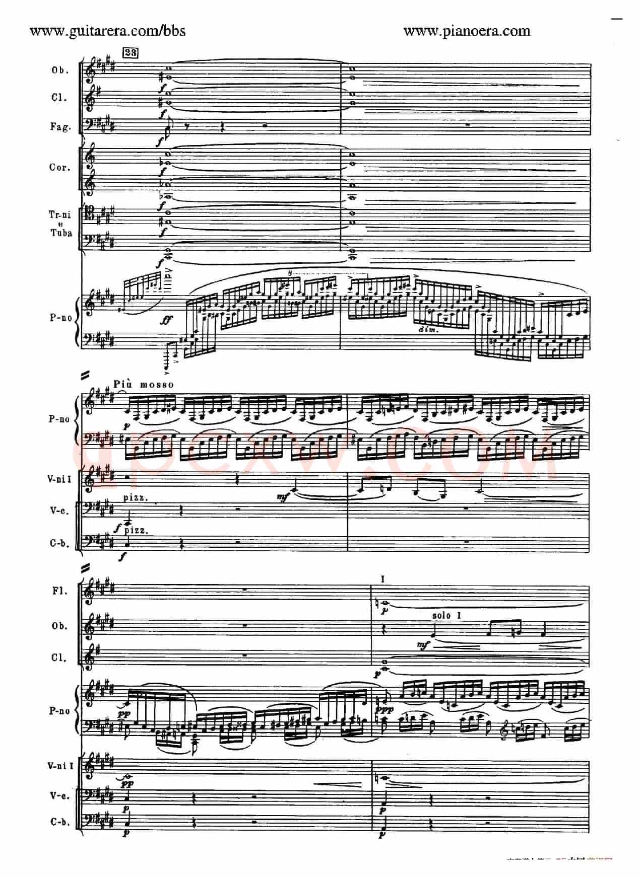 c小调第二钢琴协奏曲 Op.18（第二乐章总谱）