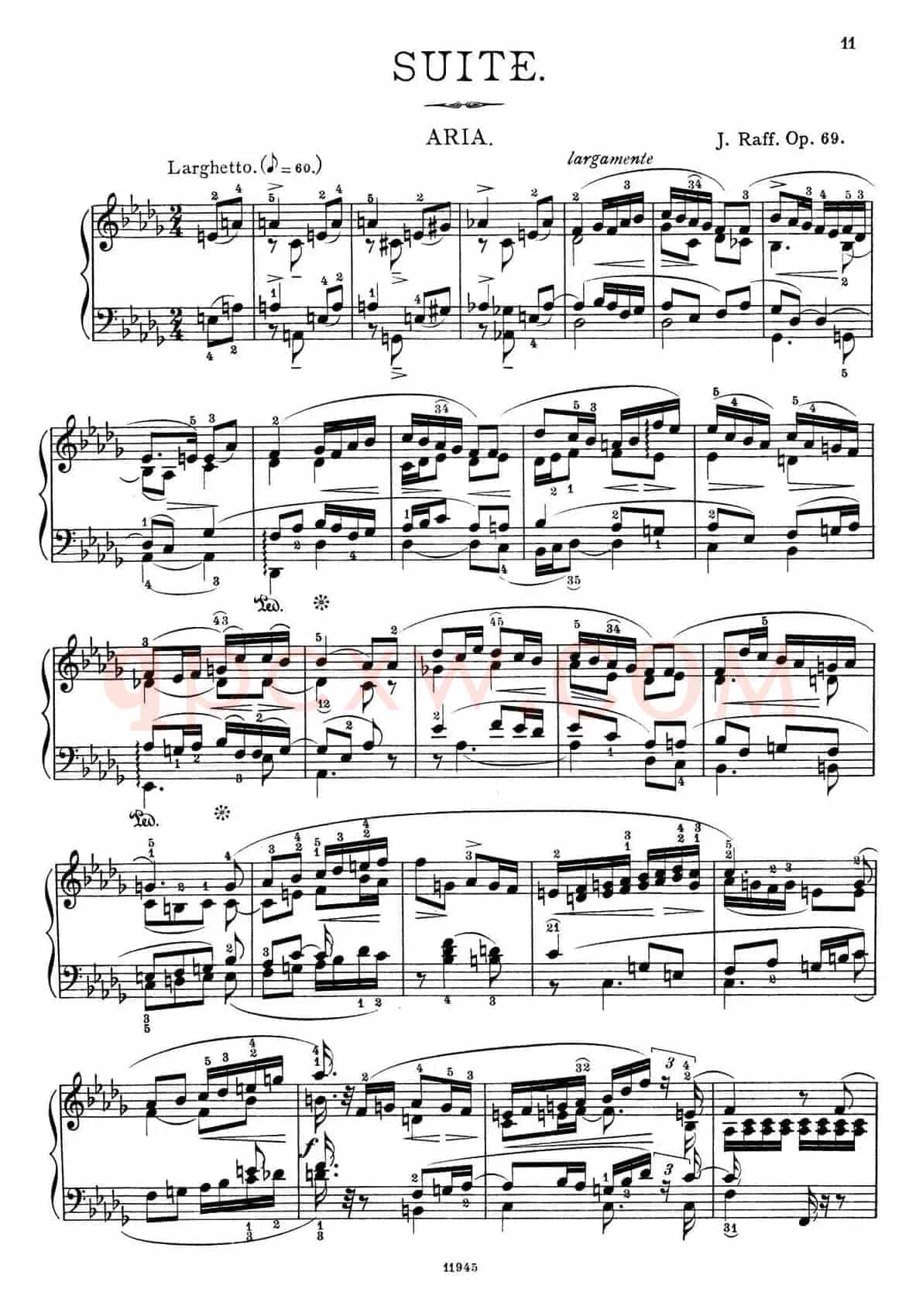 a小调第一组曲 Op.69（4、ARIA）