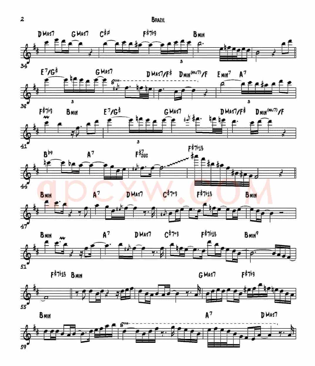 Brazil（中音萨克斯）