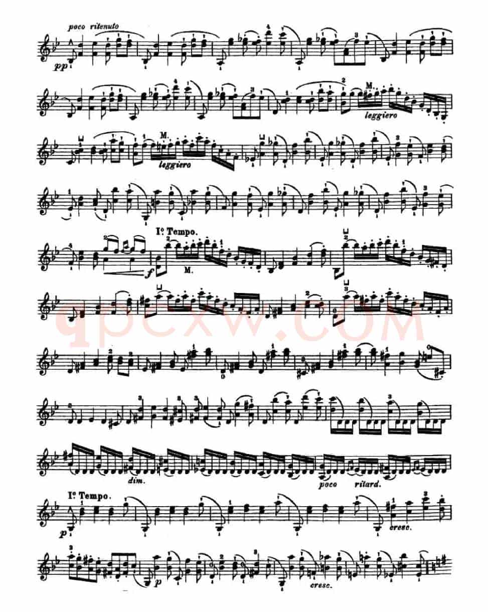 让·德尔菲·阿拉尔-12首小提琴隨想练习曲之22
