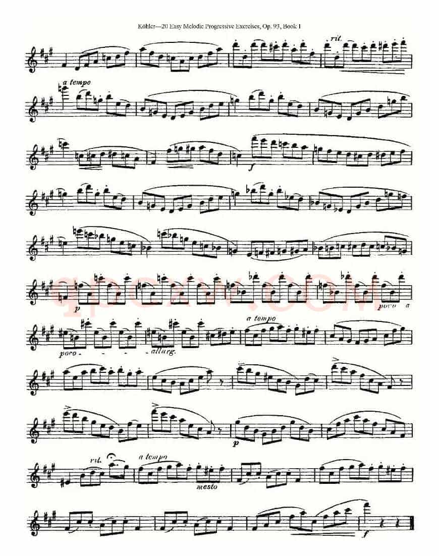 柯勒练习曲作品93号（一）
