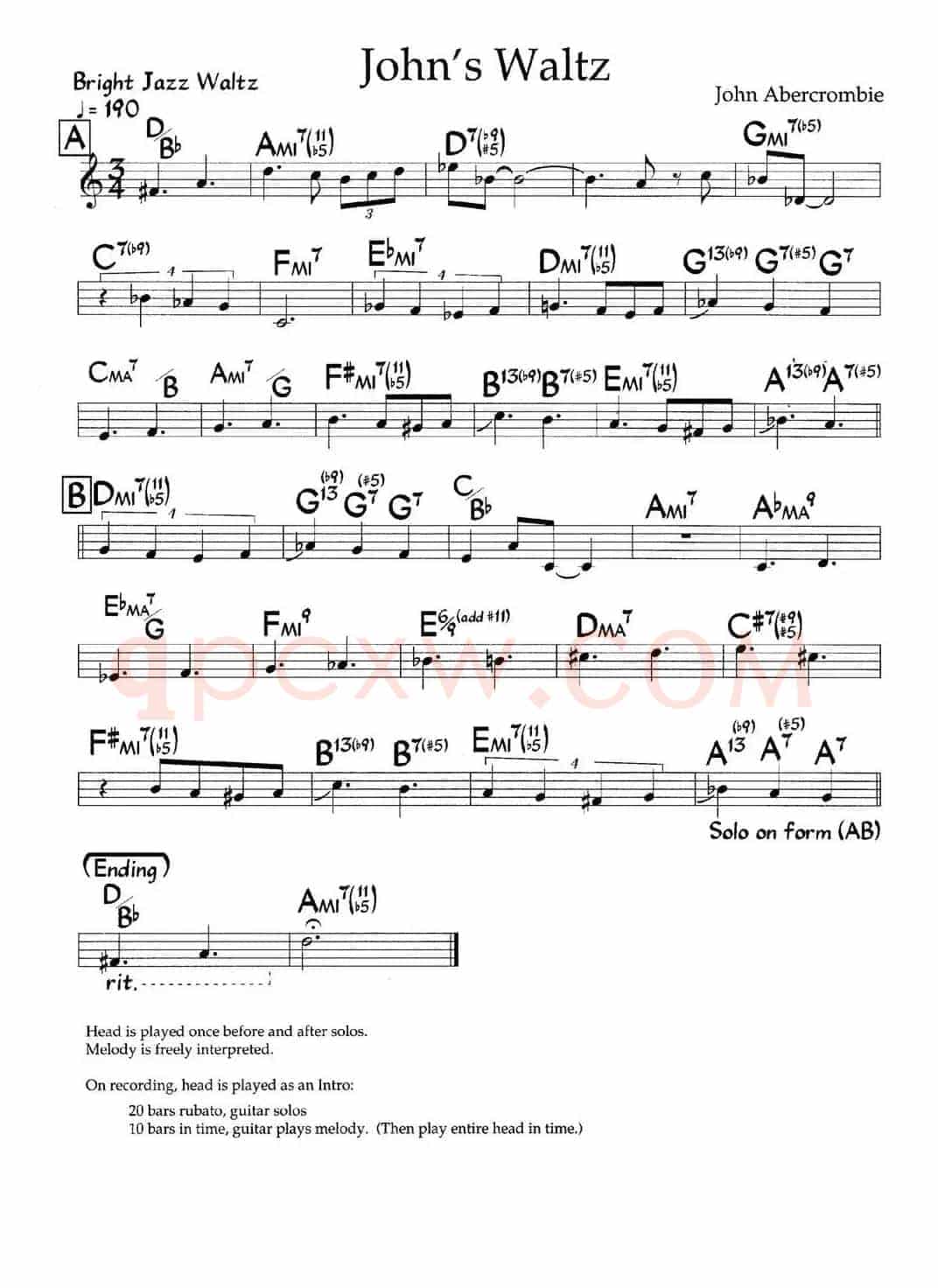 John's Waltz（爵士钢琴曲）