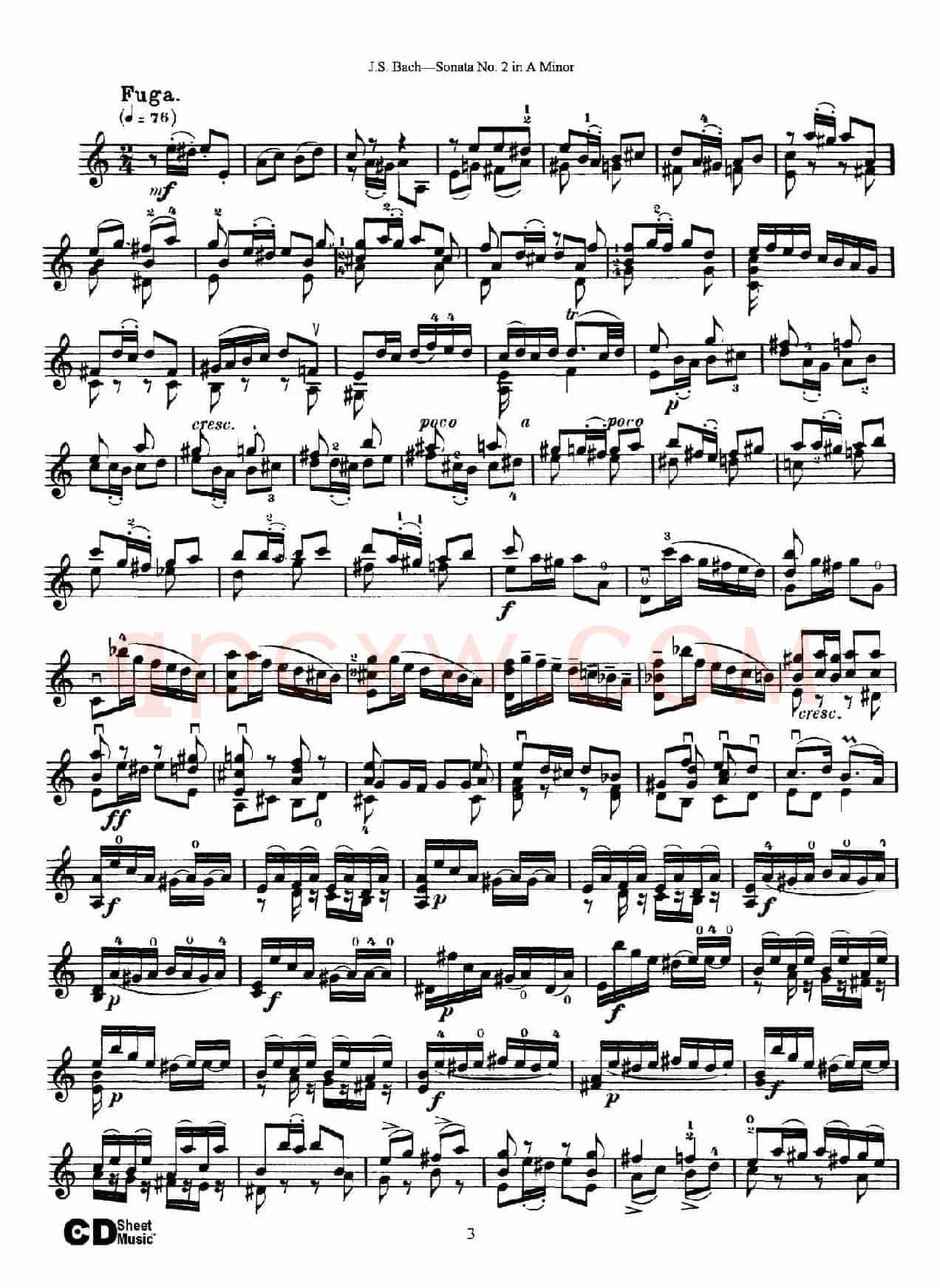 6 Violin Sonatas and Partitas 3.Sonata No.2 A Minor