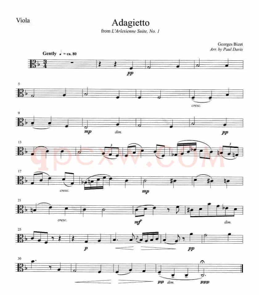 Adagietto（第2小提、中提、大提琴谱）