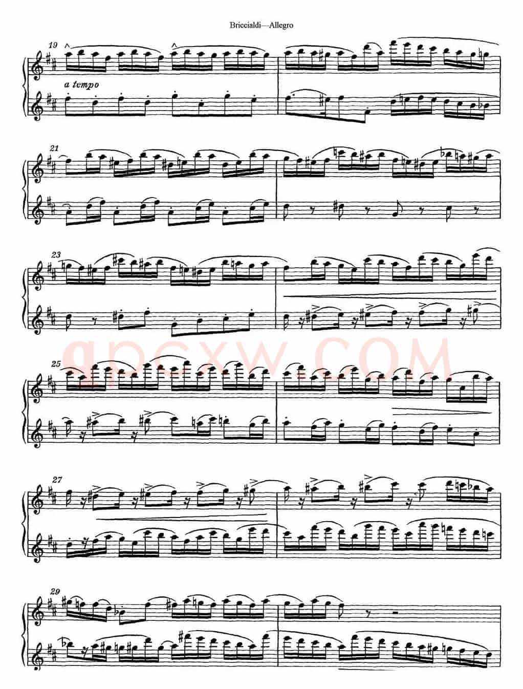博瑞西亚第长笛二重奏 Allegro