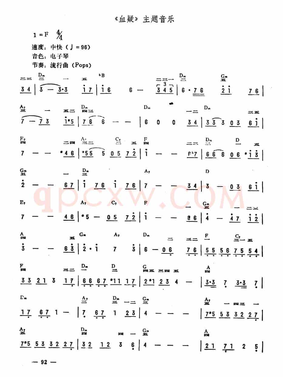 《血疑》主题音乐
