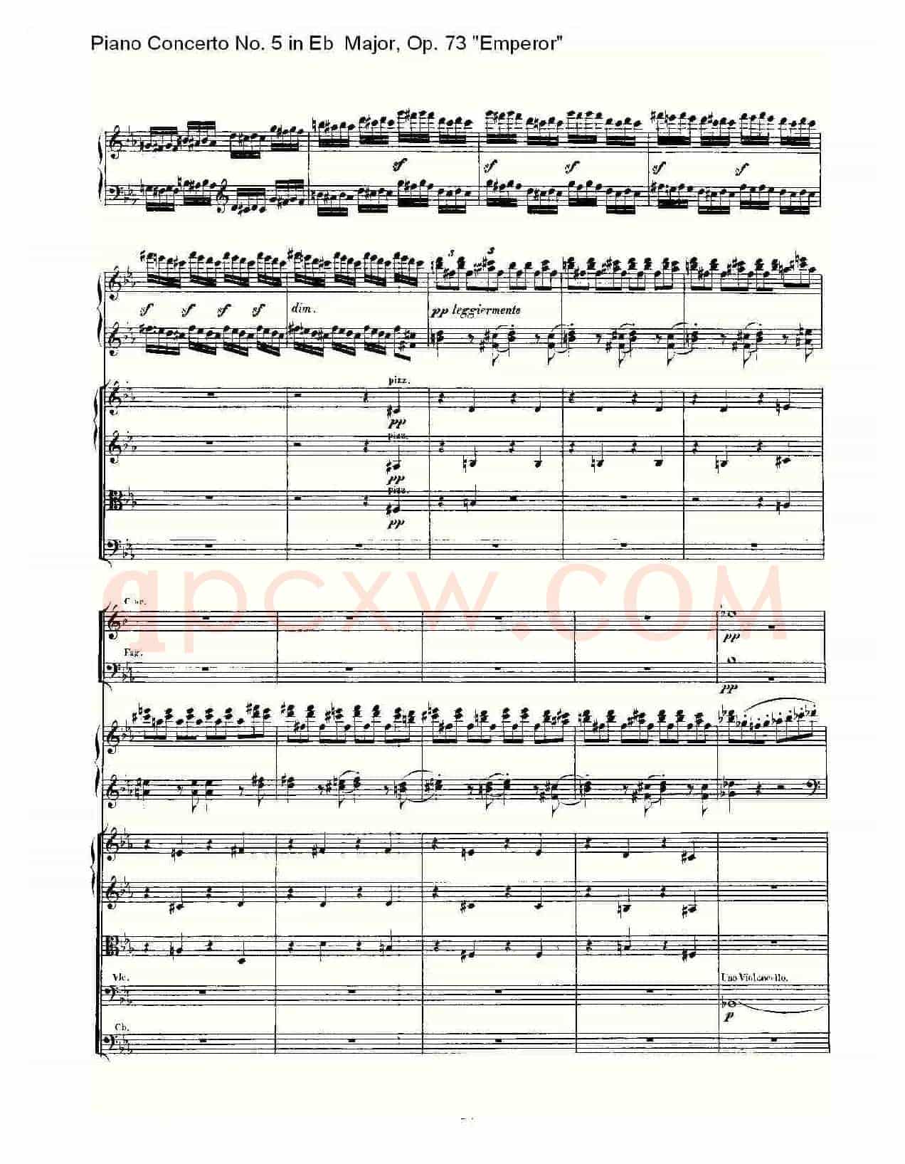 Eb大调钢琴第五协奏曲 Op.73“皇帝” 第一乐章（一）