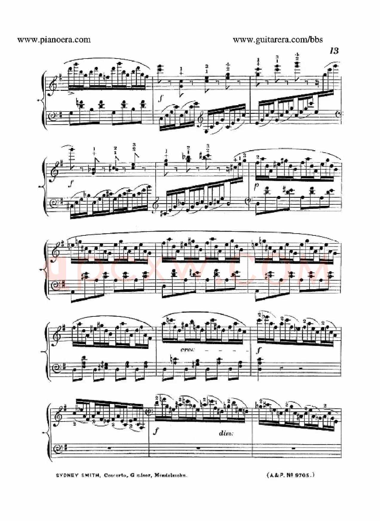 Piano Concerto No.1 in g Minor Op.25（g小调第一钢琴协奏曲·钢琴独奏）