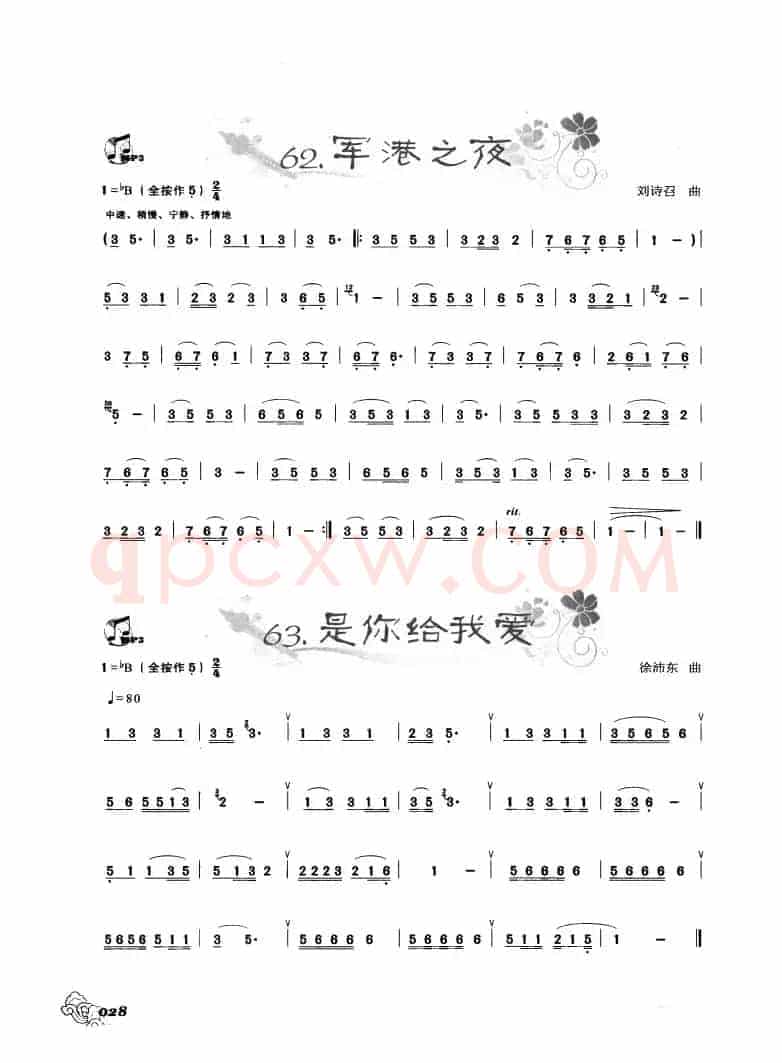 葫芦丝曲精选：军港之夜 是你给我爱