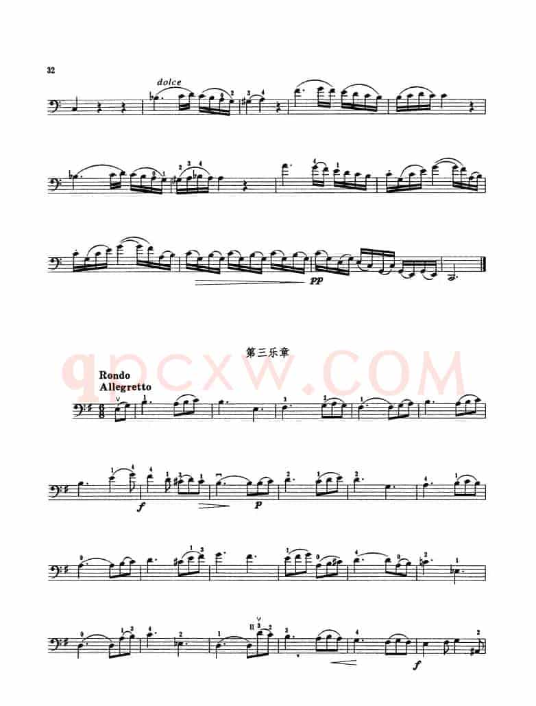 第四奏鸣曲 Op.38（大提琴）