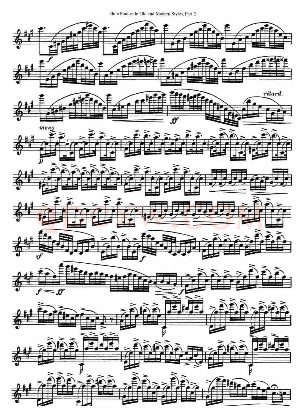 斯勒新老风格长笛练习重奏曲（第二部分）（NO.30-NO.31）