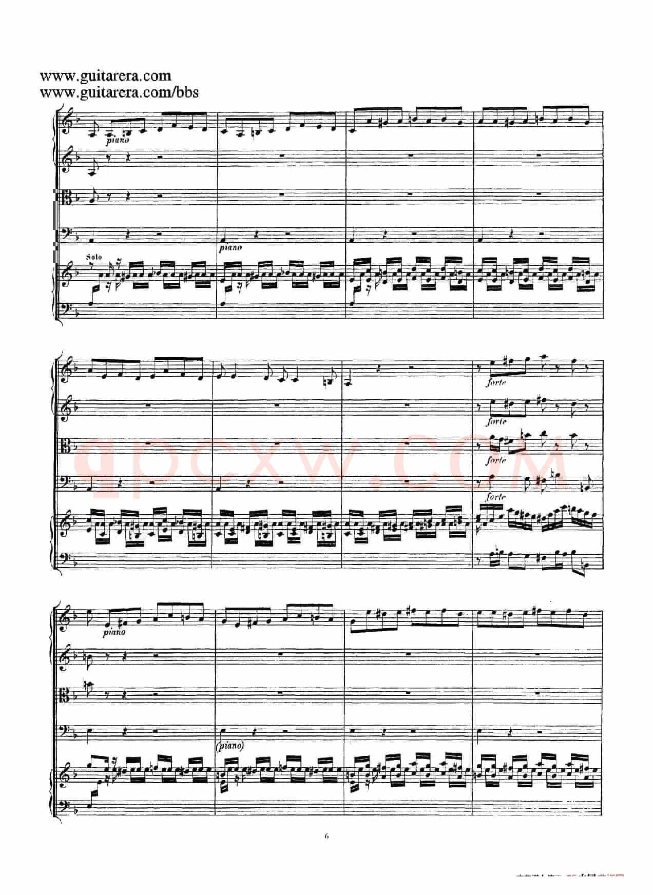 d小调第一号古钢琴协奏曲 BWV 1052(总谱)
