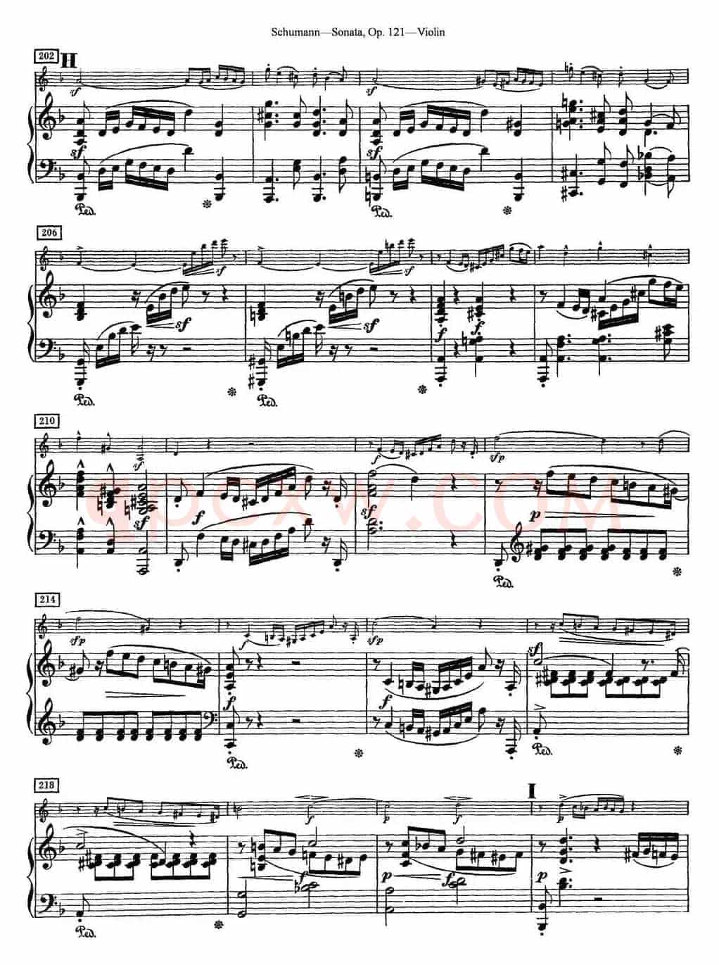 Violin Sonata Op.121（小提琴+钢琴伴奏）