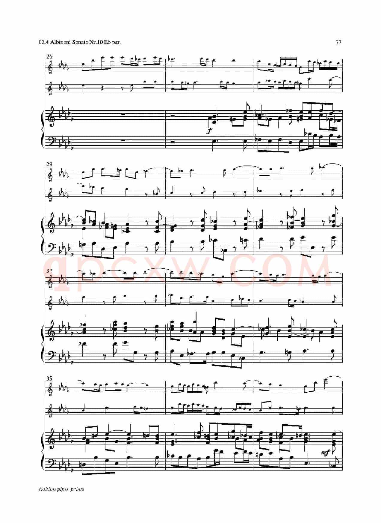 Sonate Nr.10（中音萨克斯二重奏+管风琴）