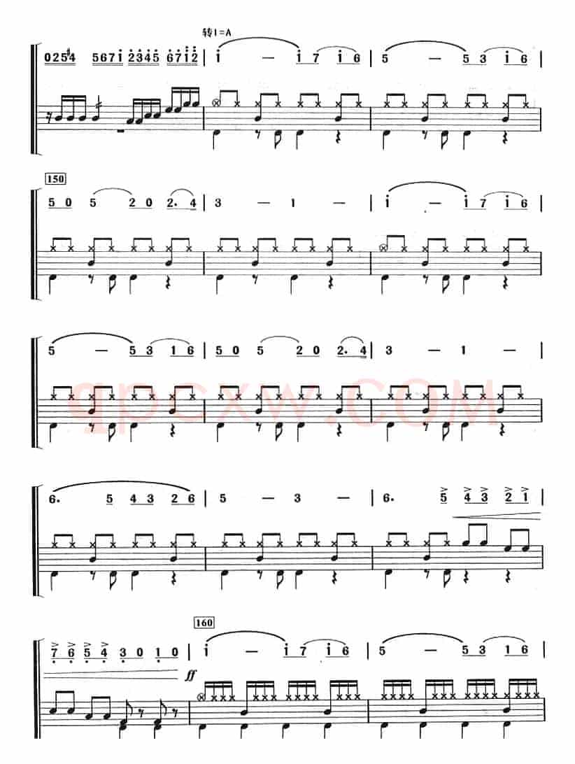 鲁斯兰与柳德米拉序曲（架子鼓、主旋律+鼓谱）