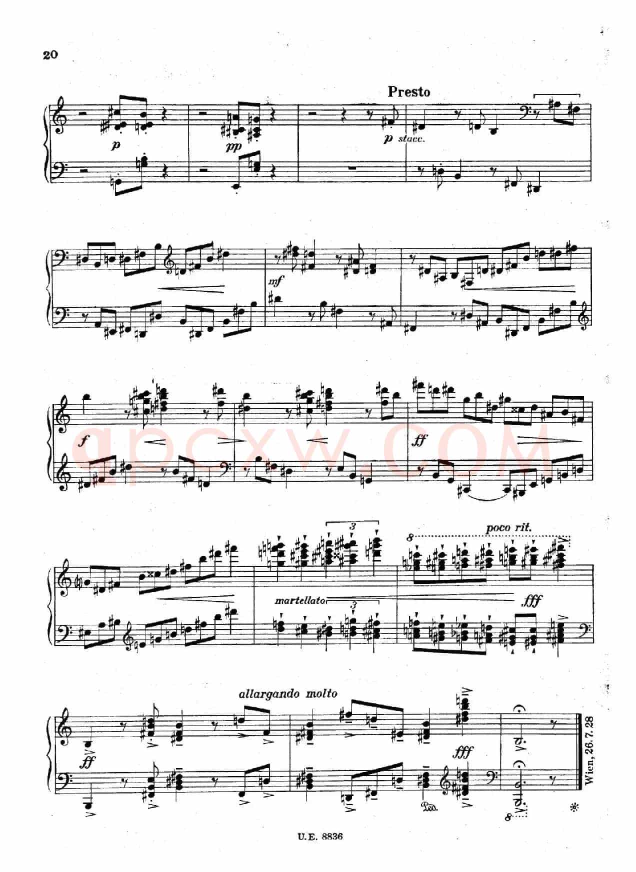 克热内克-第二钢琴奏鸣曲（Piano Sonata No.2 Op.59）