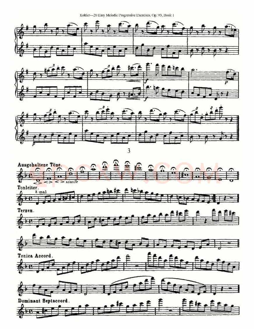 柯勒练习曲作品93号（一）
