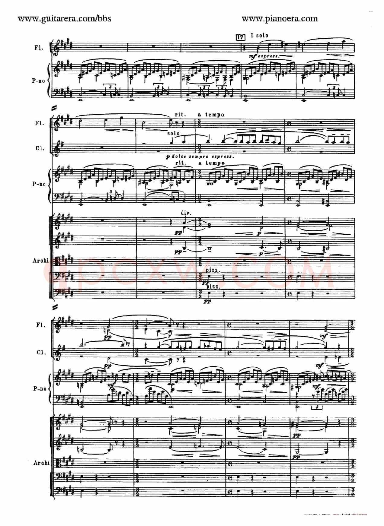 c小调第二钢琴协奏曲 Op.18（第二乐章总谱）