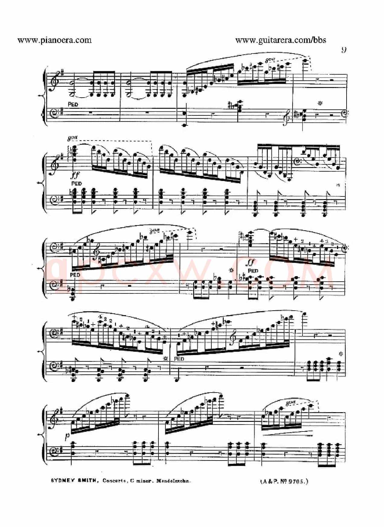 Piano Concerto No.1 in g Minor Op.25（g小调第一钢琴协奏曲·钢琴独奏）