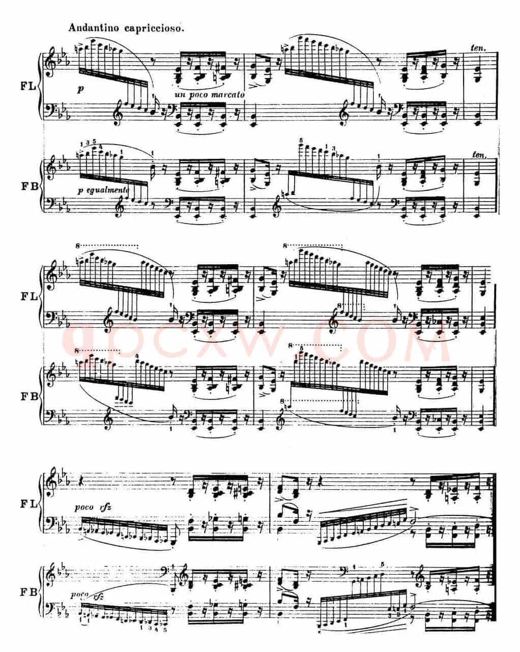 6首帕格尼尼大练习曲（Andantino capriccioso）