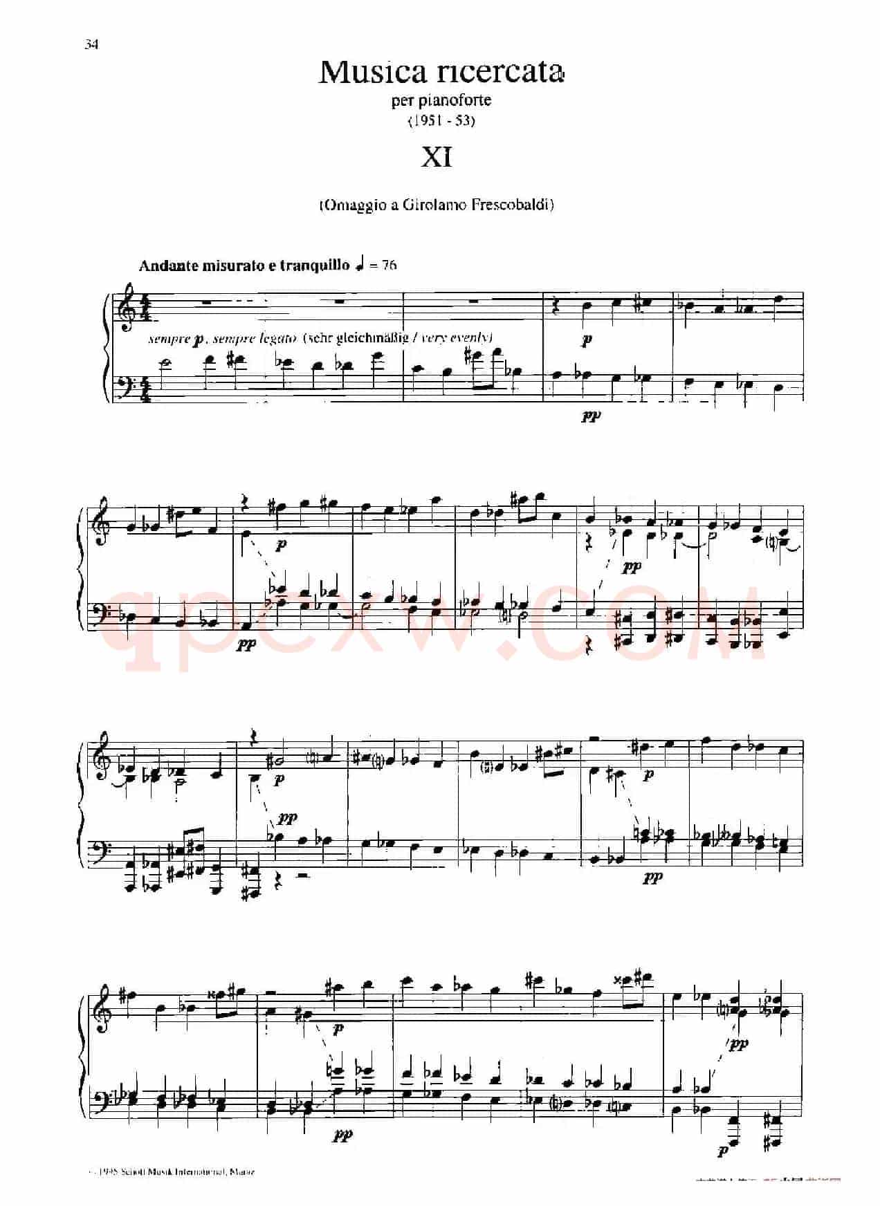 Musica Ricercata(音乐习作·11)