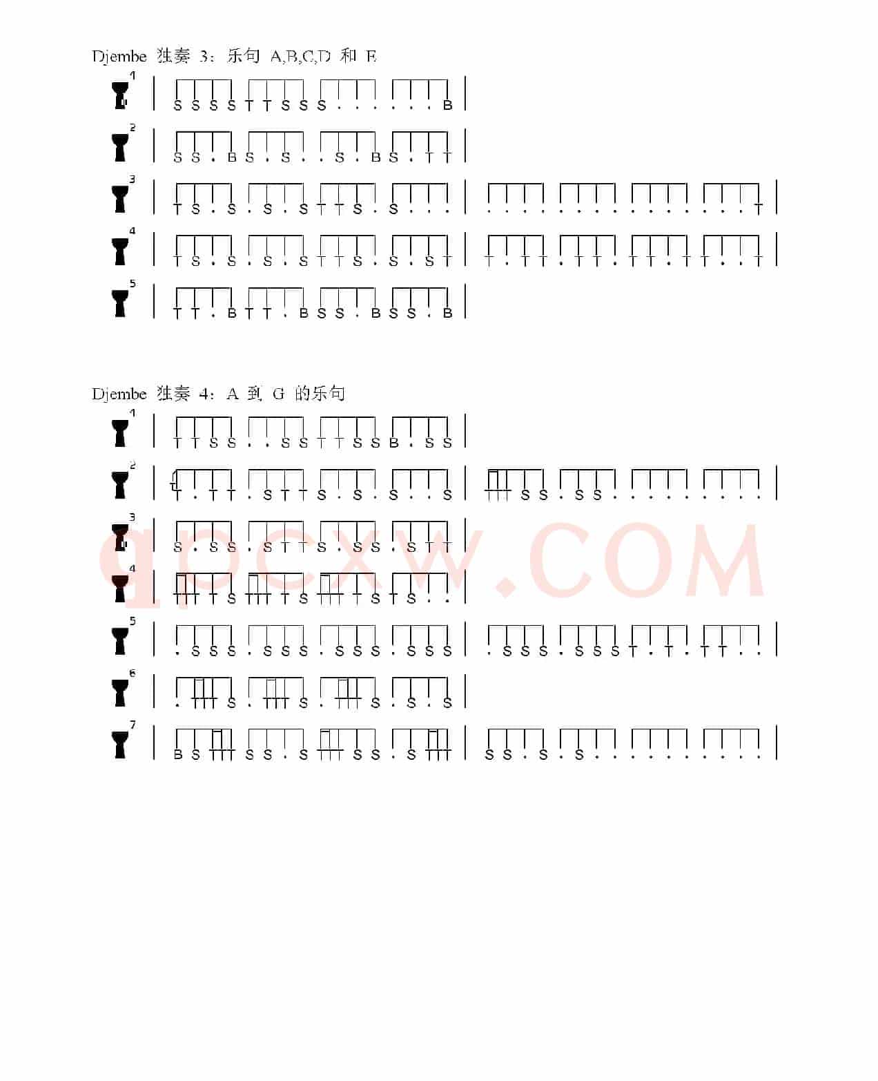 Kassa（非洲手鼓谱）