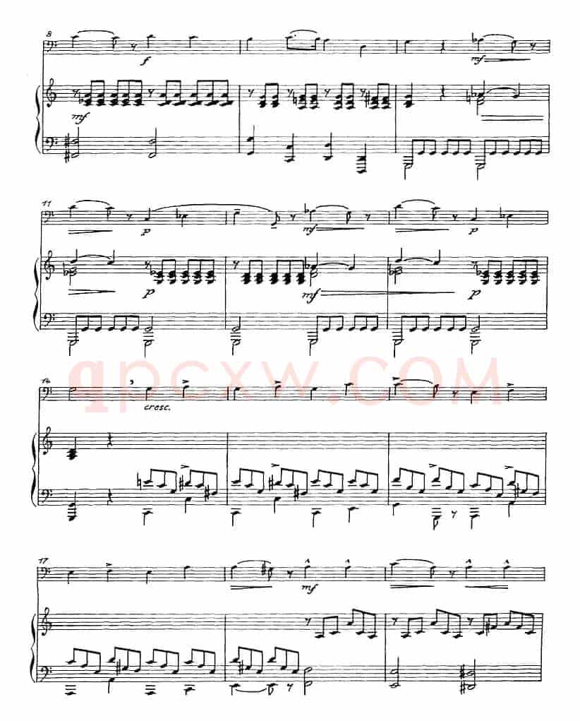 根据朱塞佩·孔科涅作品改编的四首旋律练习曲（长号+钢琴伴奏）