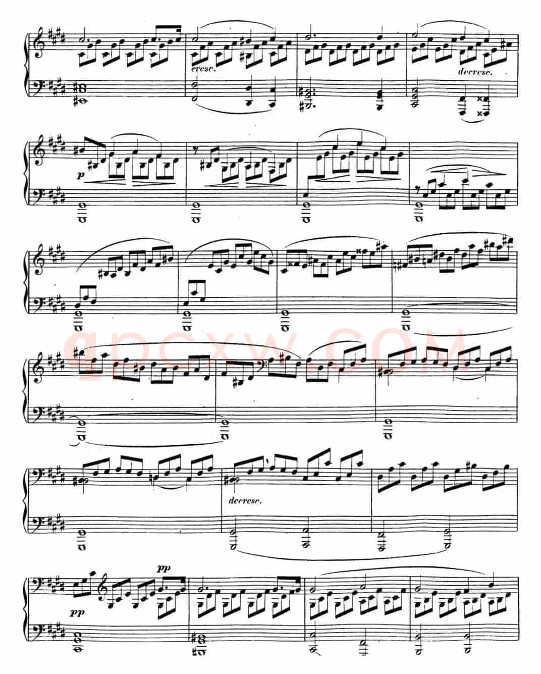 贝多芬钢琴奏鸣曲14 月光 升c小调 Op.27 No.2 C-sharp minor