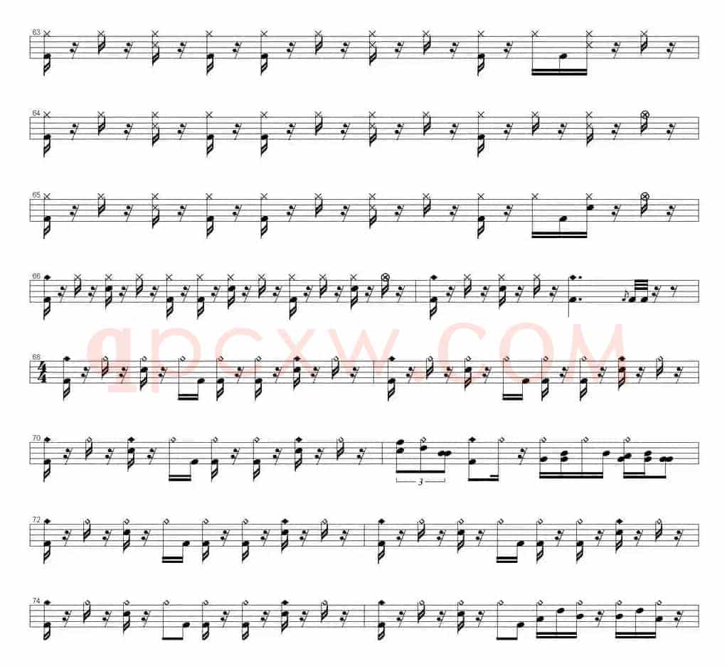 爵士鼓谱：Bryan Adams - Please forgive me