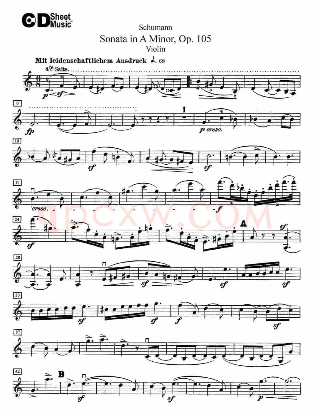 Violin Sonata in A minor Op.105